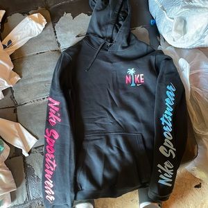 Nike mens Pink and Blue Hoodie Size S